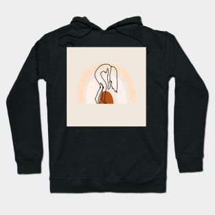 Sun salutations line art Hoodie